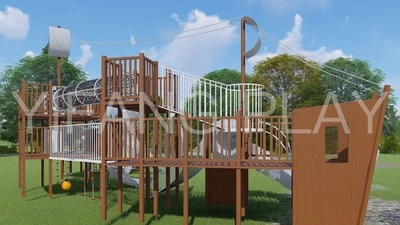 Wooden Slide Outdoor