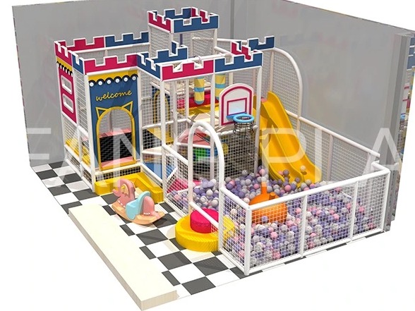 Hot Sale Children Indoor Playround Structure With Trampoline