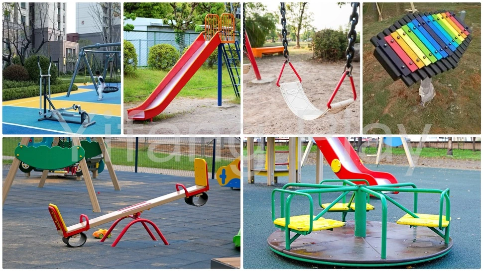 Different Wooden Slide Outdoor