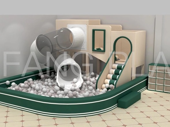 Small Indoor Soft Play Set with Foam Ball Pit  