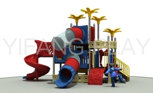 Outdoor Playset With Tube Slide