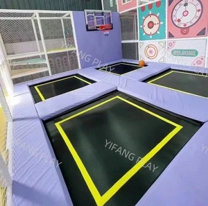 Purple Indoor Playground Trampoline