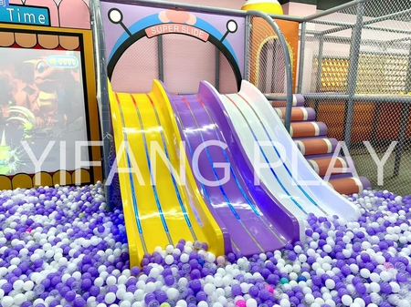 Indoor Playground With Neon Slide